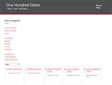 Tablet Screenshot of onehundreddates.com